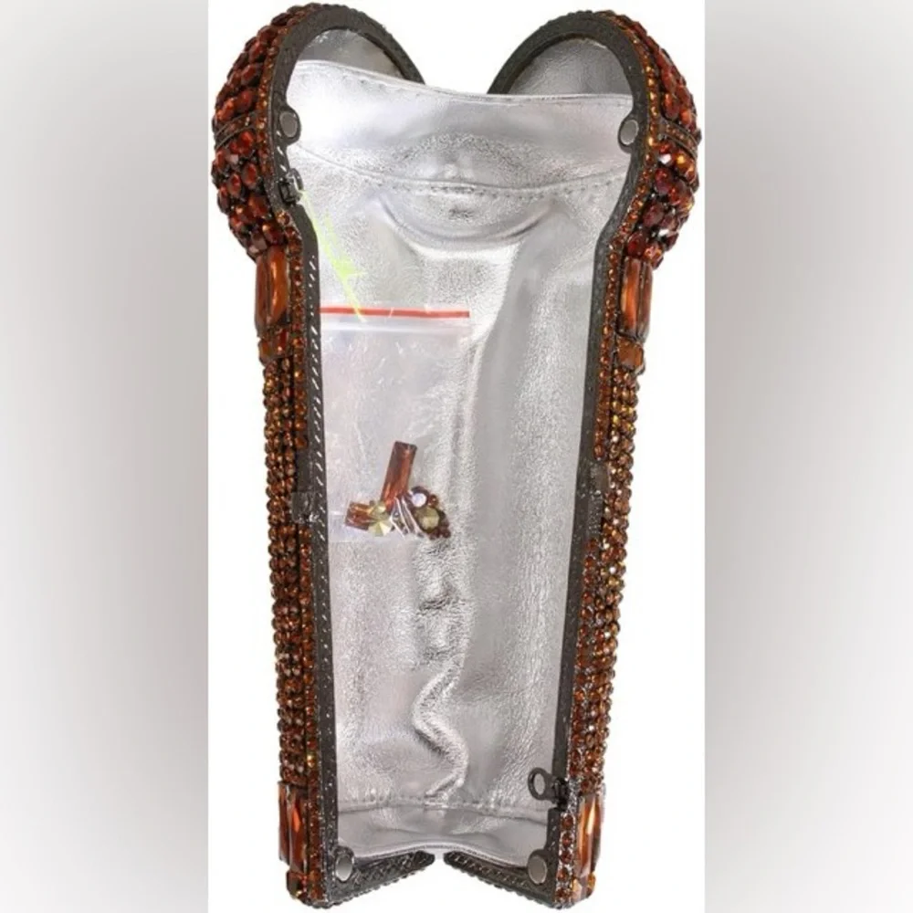 NWT Sparkling Bling Swarovski Crystal Microphone Bag Purse + Free Gift